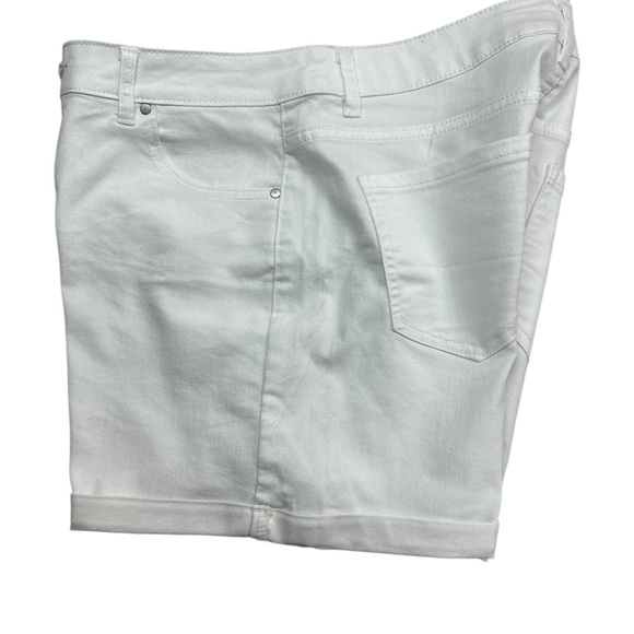 d. jeans White Cotton Blend Five Pocket Denim Summertime Jean Short S12 Preowned - Picture 5 of 5